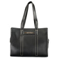 Mario Valentino Schwarze Damen-Tasche aus Polyurethan mit Schulterriemen und Taschen