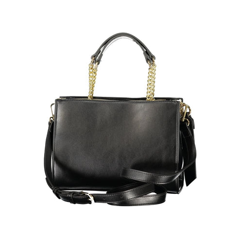 Mario Valentino Schwarze Damen-Handtasche aus Polyurethan