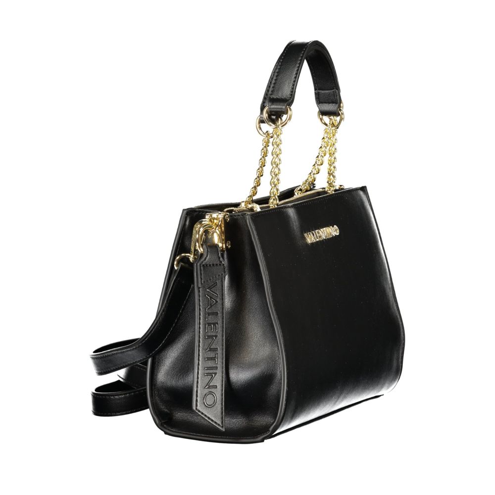 Mario Valentino Schwarze Damen-Handtasche aus Polyurethan