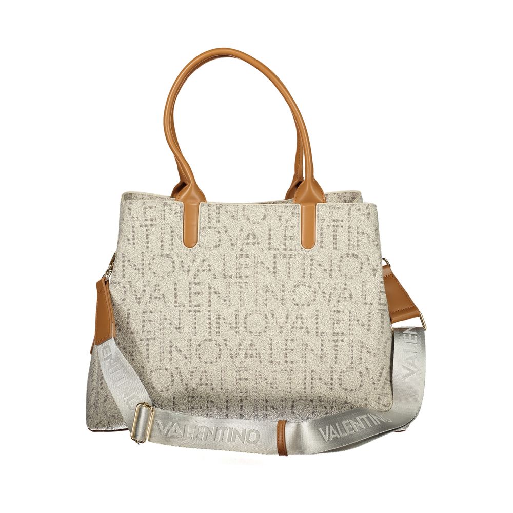Mario Valentino Beige Polyurethane Damen Handtasche