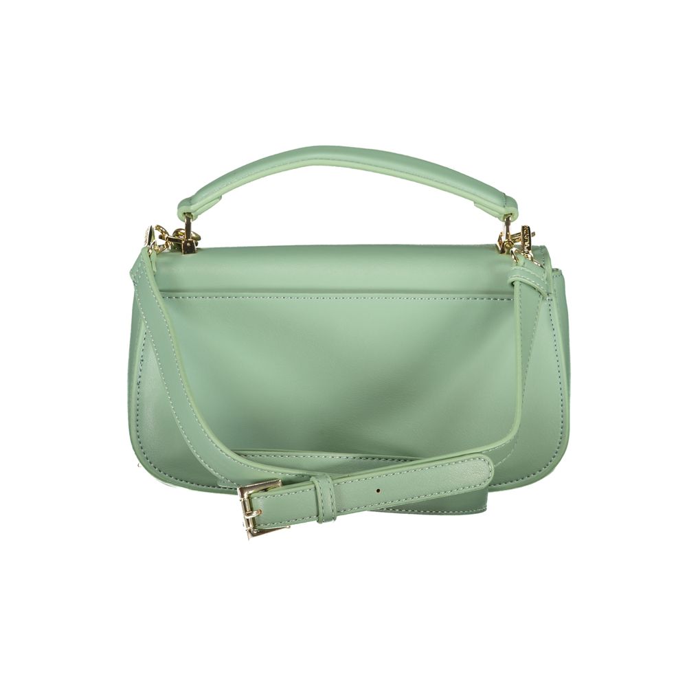 Mario Valentino Damen-Tasche aus grünem Polyurethan mit Tasche und Fächern