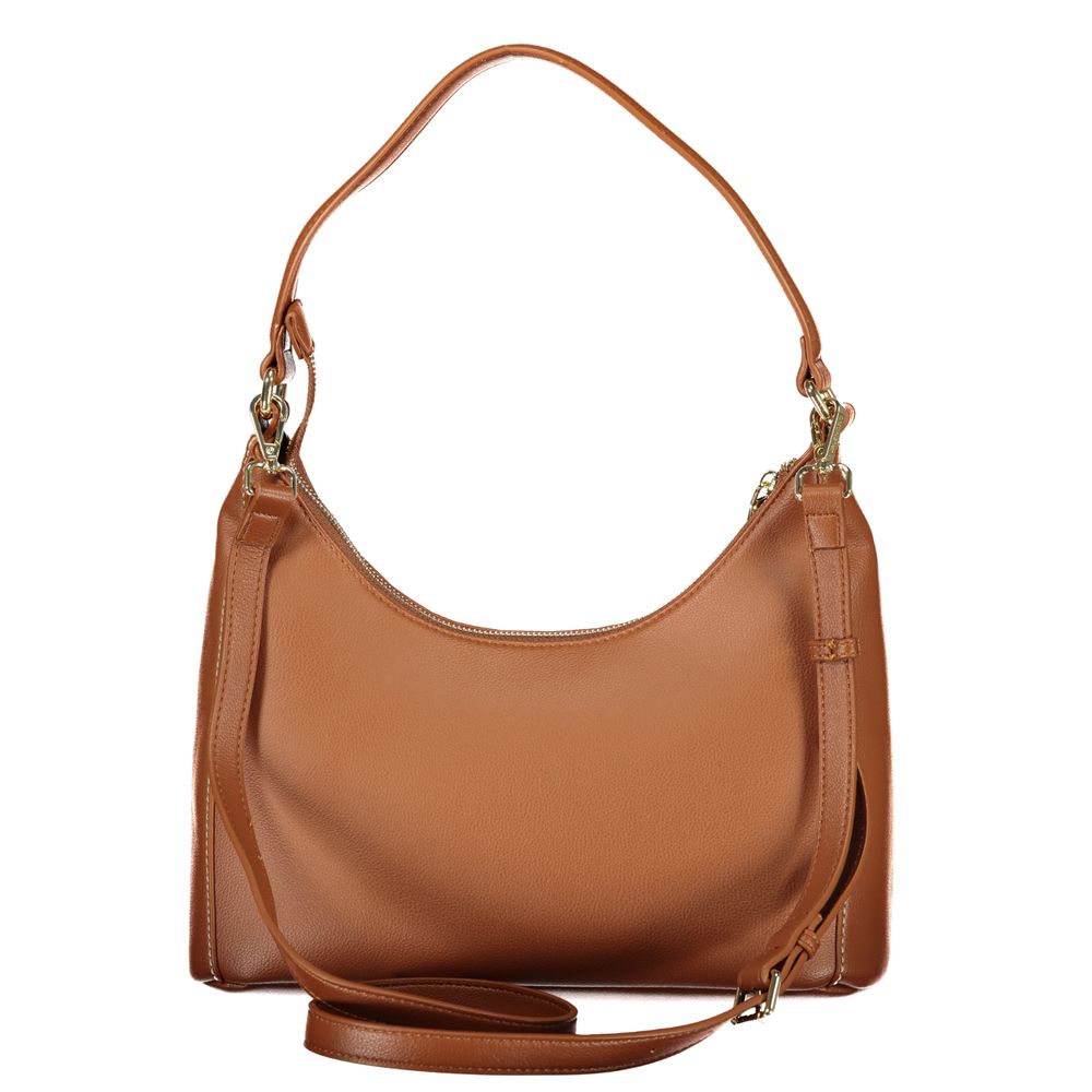 Mario Valentino Braune Damenhandtasche aus Polyurethan