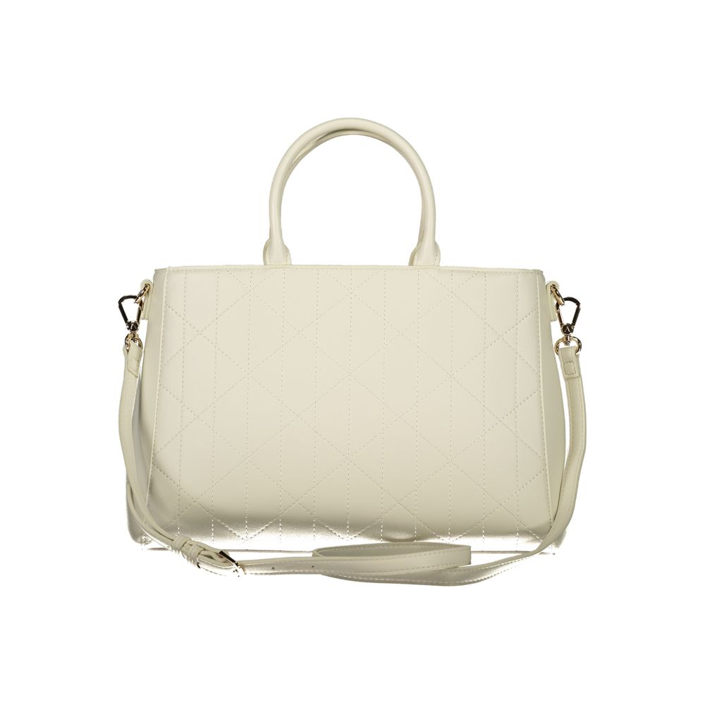 Mario Valentino Weiße Damen-Handtasche aus Polyurethan