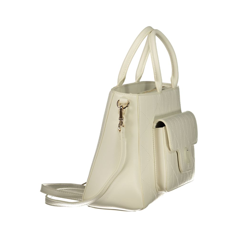 Mario Valentino Weiße Damen-Handtasche aus Polyurethan