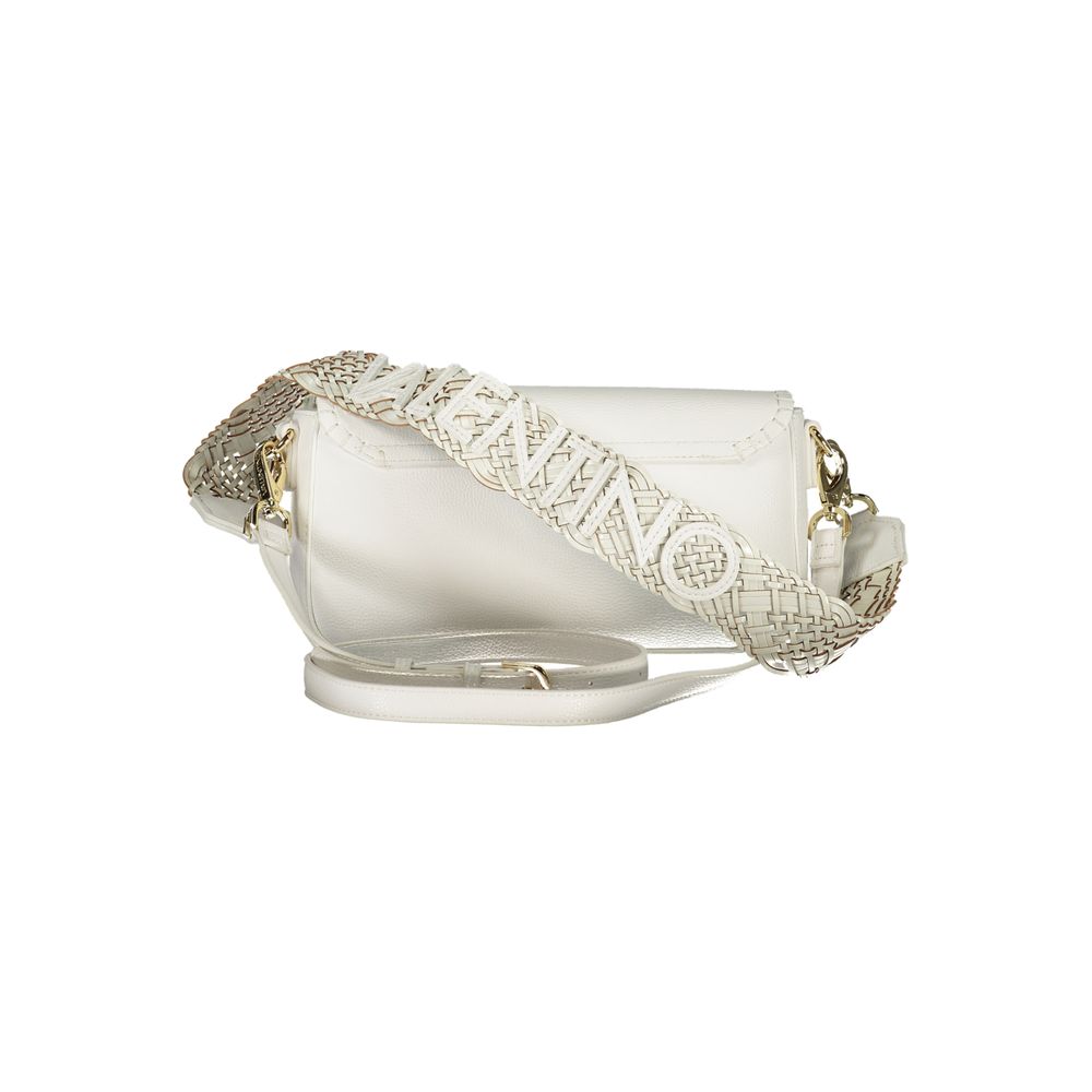 Mario Valentino Weiße Damen-Handtasche aus Polyurethan