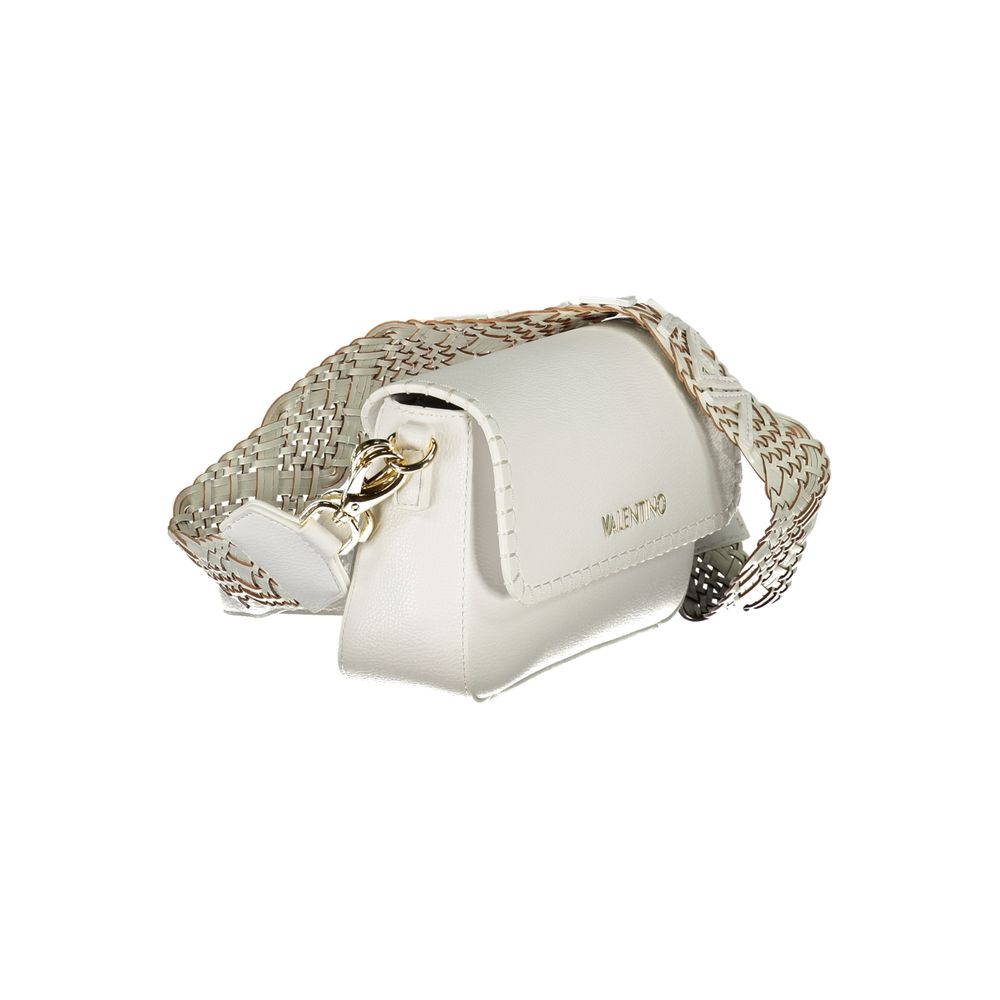 Mario Valentino Weiße Damen-Handtasche aus Polyurethan