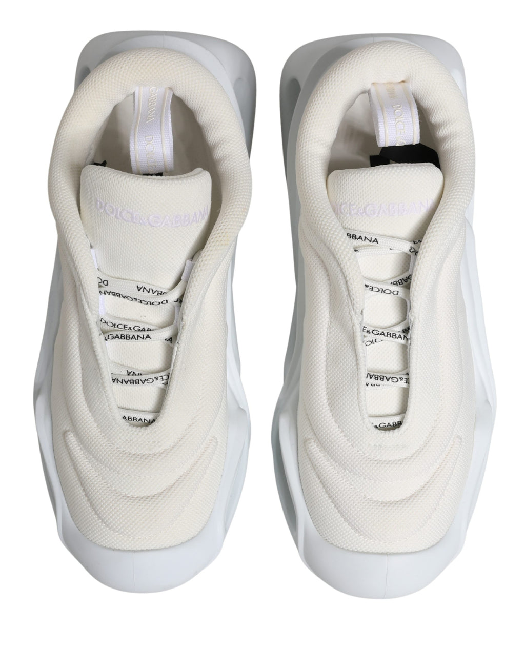 Dolce & Gabbana Weiß Slip On Wave Low Top Turnschuhe Schuhe