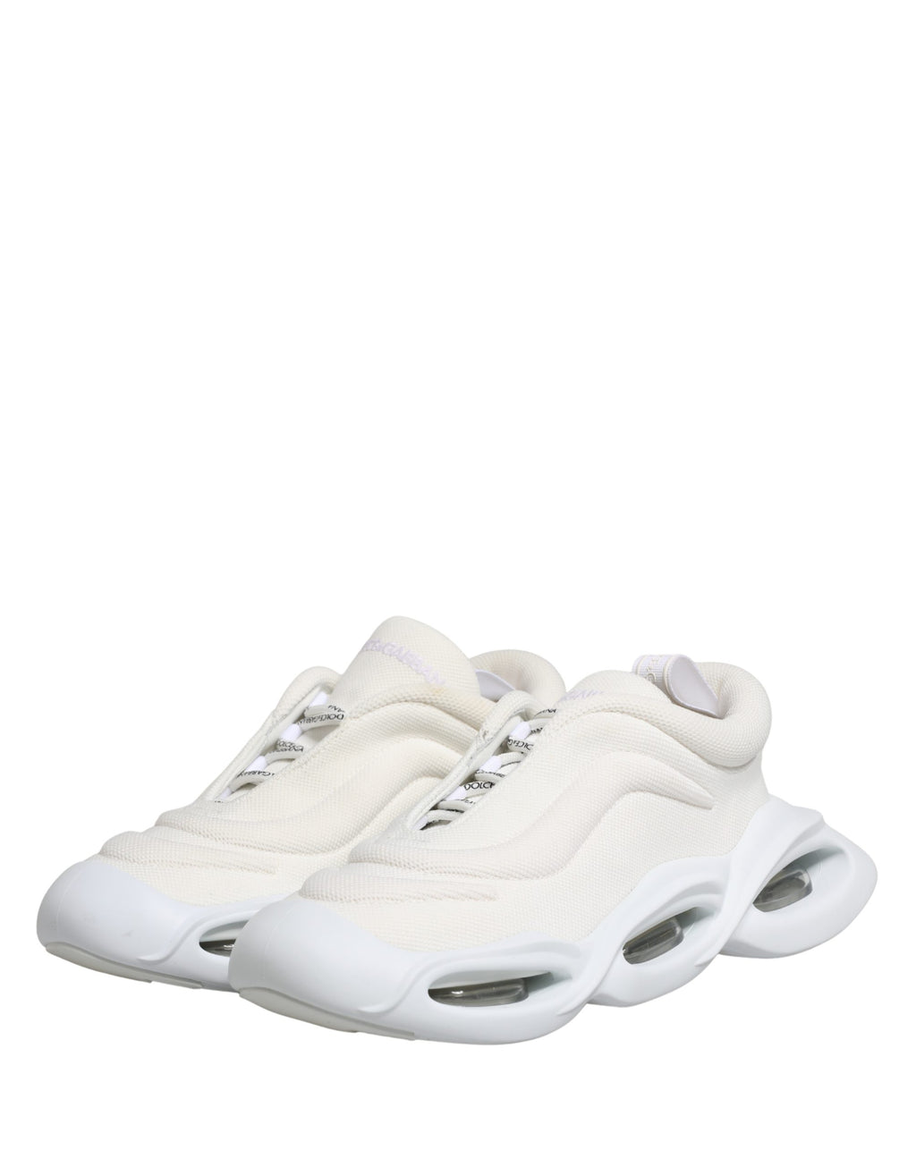 Dolce & Gabbana Weiß Slip On Wave Low Top Turnschuhe Schuhe