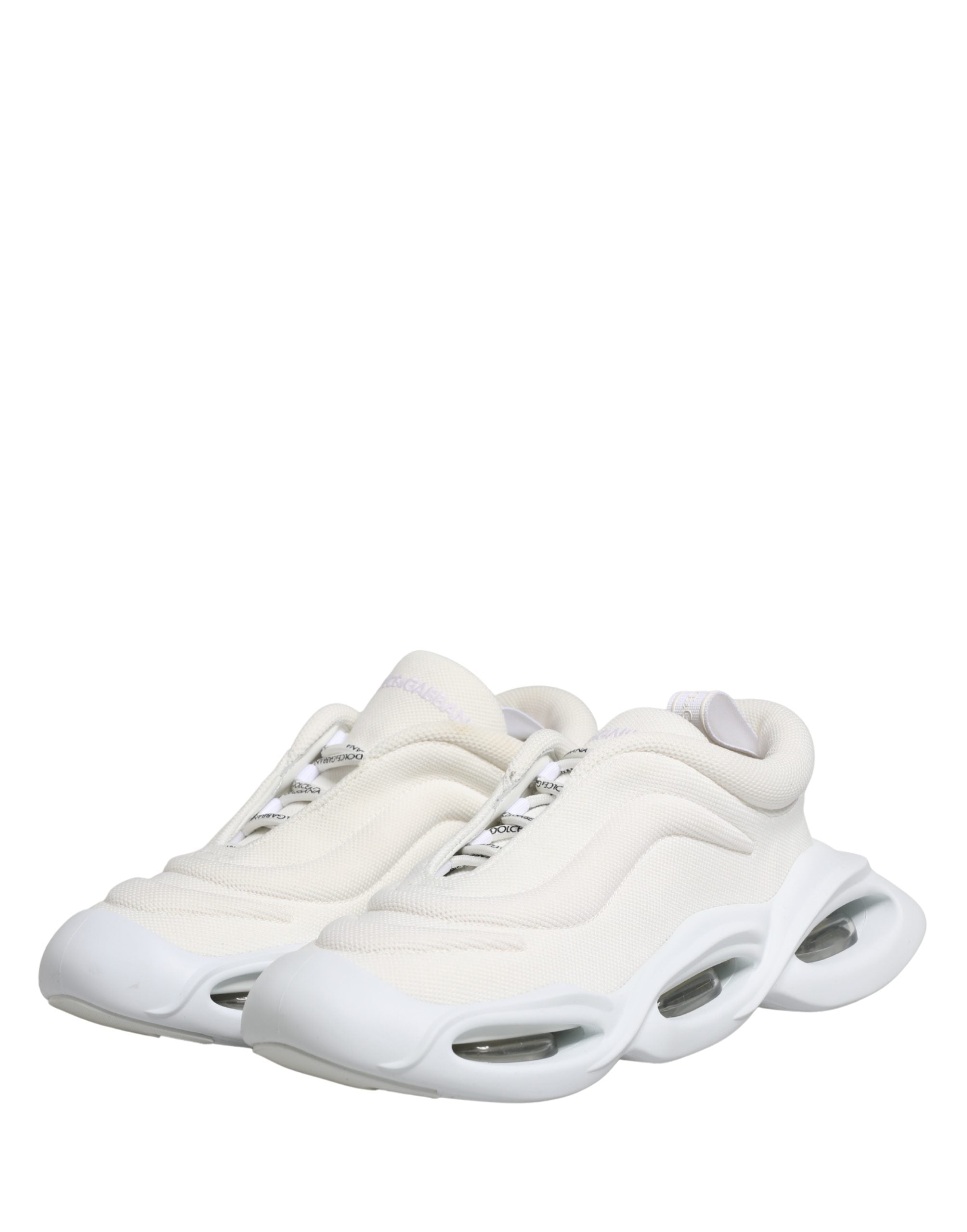 Dolce & Gabbana Weiß Slip On Wave Low Top Turnschuhe Schuhe