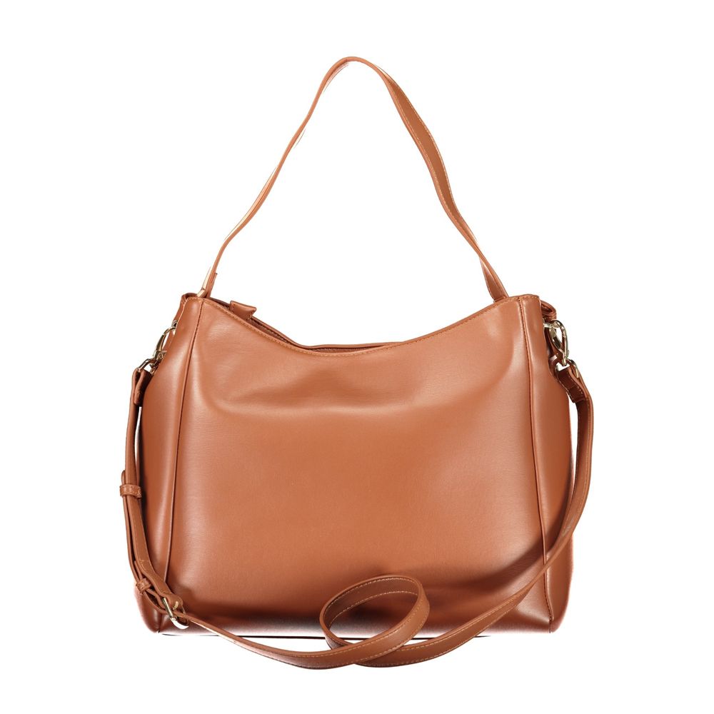 Mario Valentino Braune Damenhandtasche aus Polyurethan