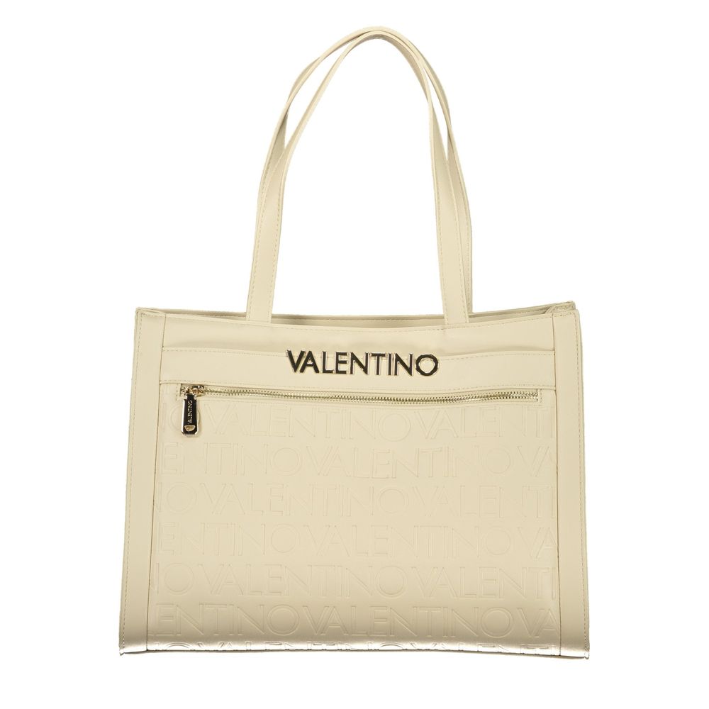 Mario Valentino Beige Polyurethane Damen Handtasche