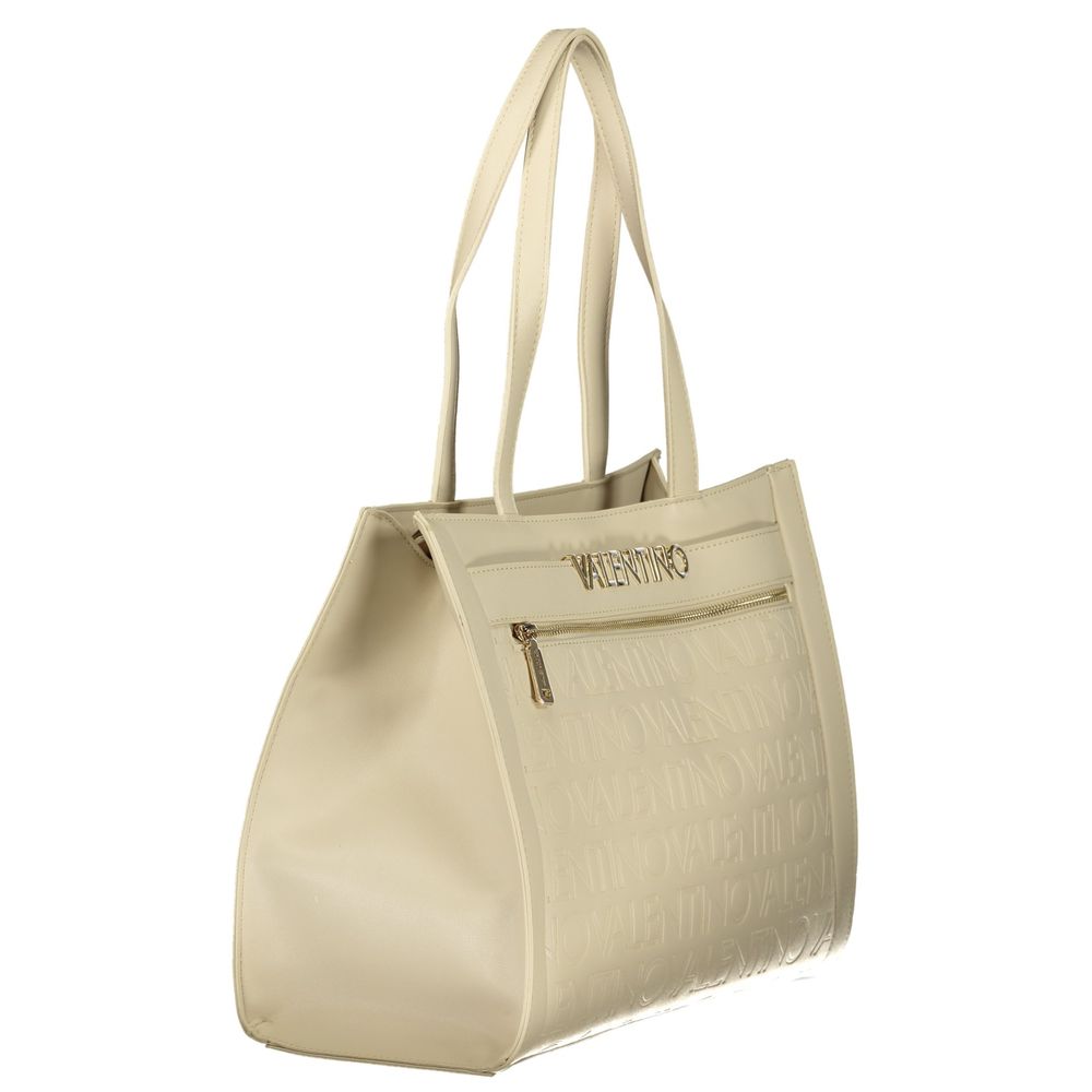 Mario Valentino Beige Polyurethane Damen Handtasche