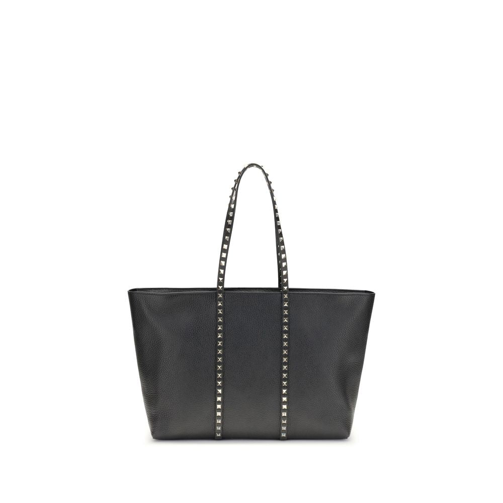 Valentino Garavani Schwarze Bos Taurus Kalbsleder Schultertasche