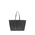 Valentino Garavani Schwarze Bos Taurus Kalbsleder Schultertasche