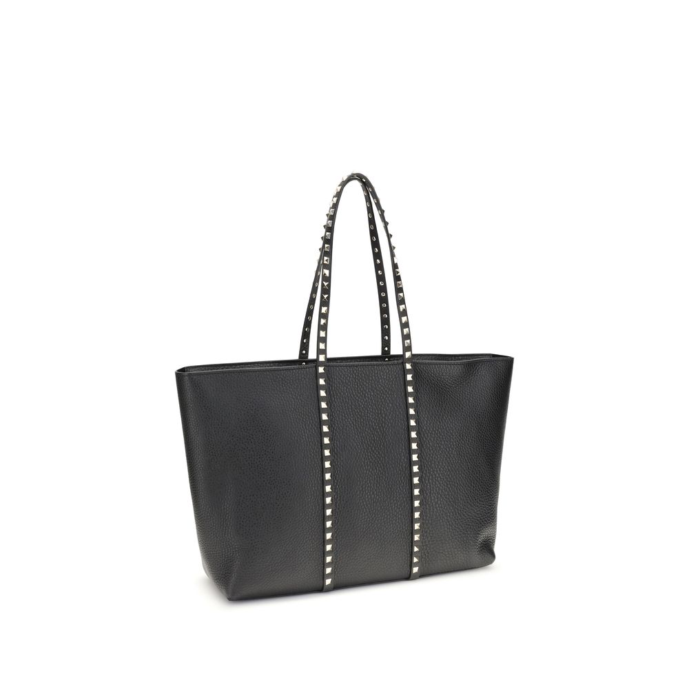 Valentino Garavani Schwarze Bos Taurus Kalbsleder Schultertasche