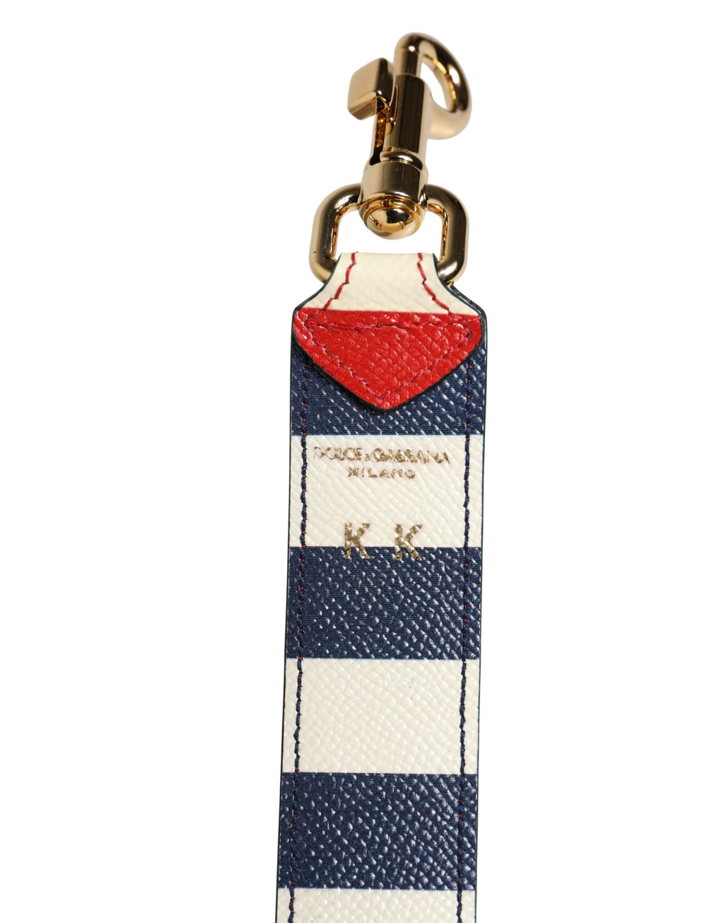 Dolce & Gabbana Schulterriemen aus Leder mit Streifenmuster in Multicolor