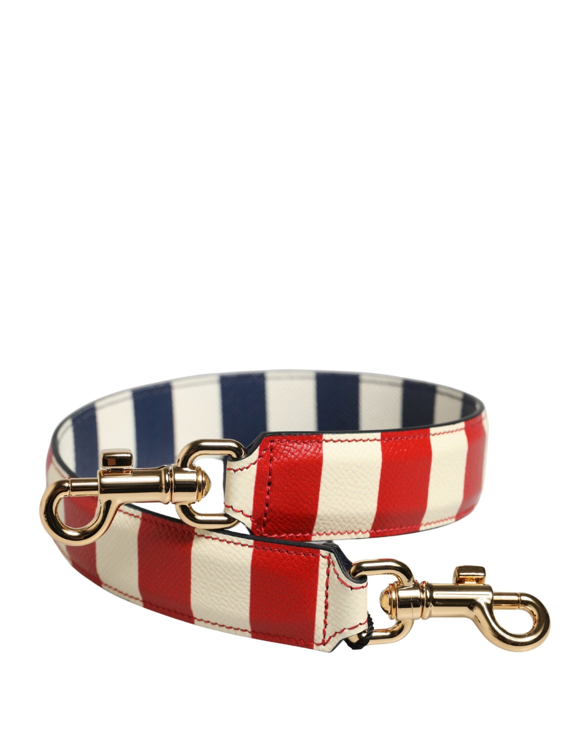 Dolce & Gabbana Schulterriemen aus Leder mit Streifenmuster in Multicolor