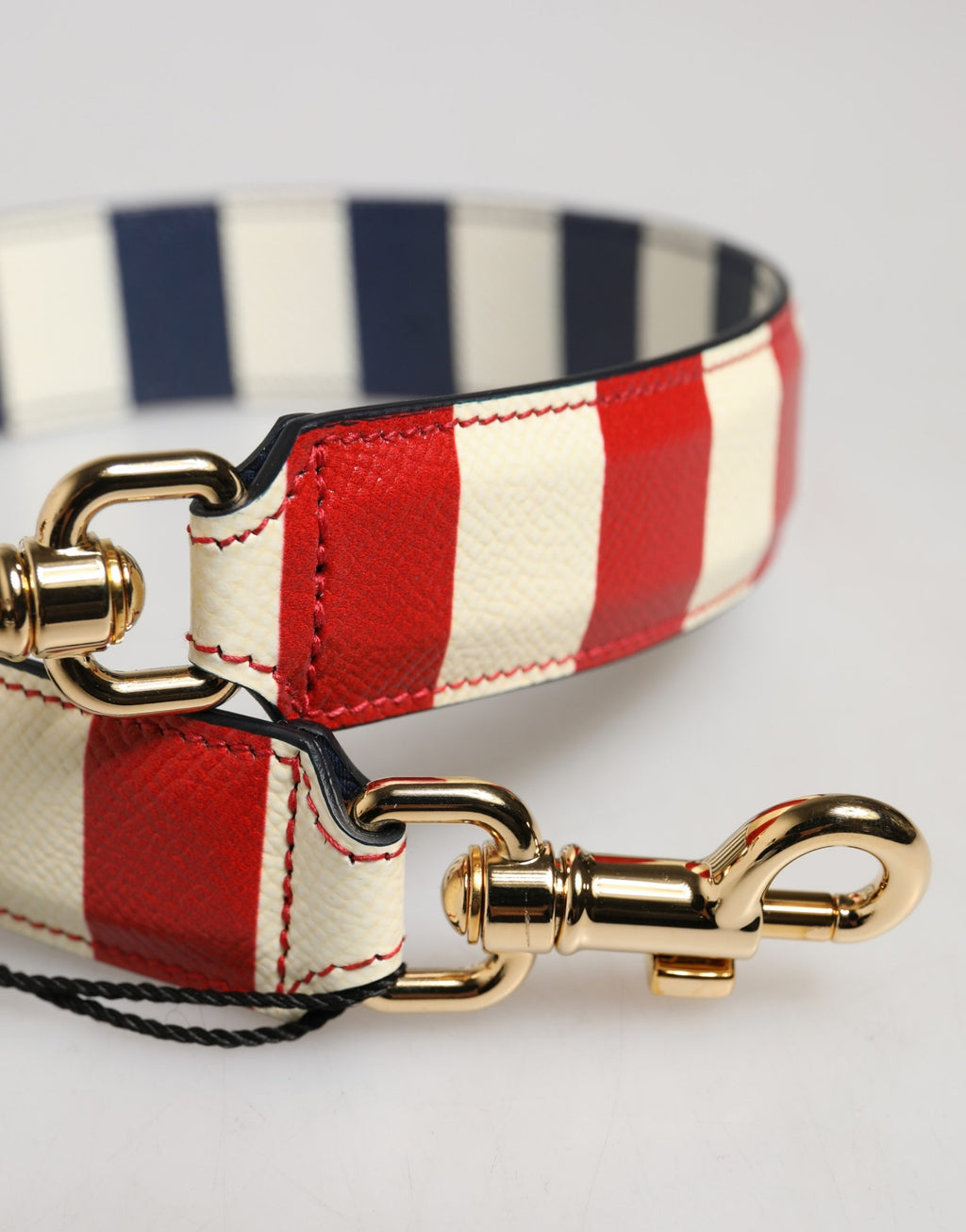 Dolce & Gabbana Schulterriemen aus Leder mit Streifenmuster in Multicolor