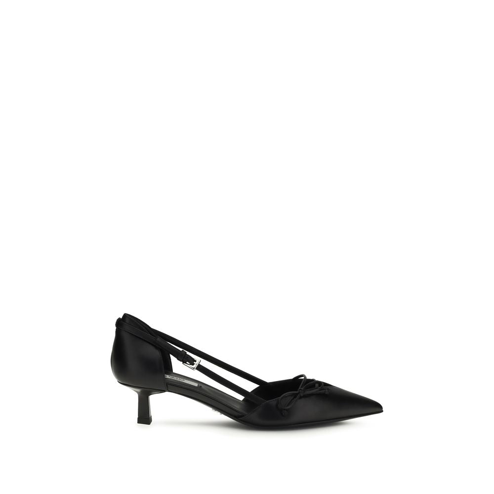 Prada Schwarze Pumps aus Ziegenleder mit hohem Absatz