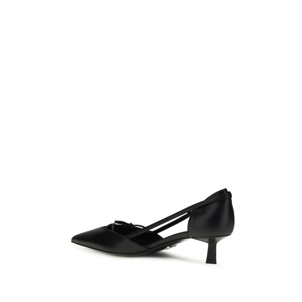 Prada Schwarze Pumps aus Ziegenleder mit hohem Absatz