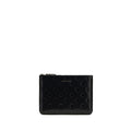 Comme Des Garçons Schwarzes Kalbsleder Bos Taurus Portemonnaie