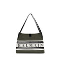 Balmain Schwarze Baumwoll-Umhängetasche