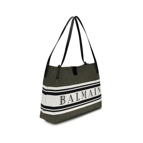 Balmain Schwarze Baumwoll-Umhängetasche