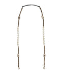 Dolce & Gabbana Schwarzes Leder Goldkette Tasche Accessoire Schulterriemen