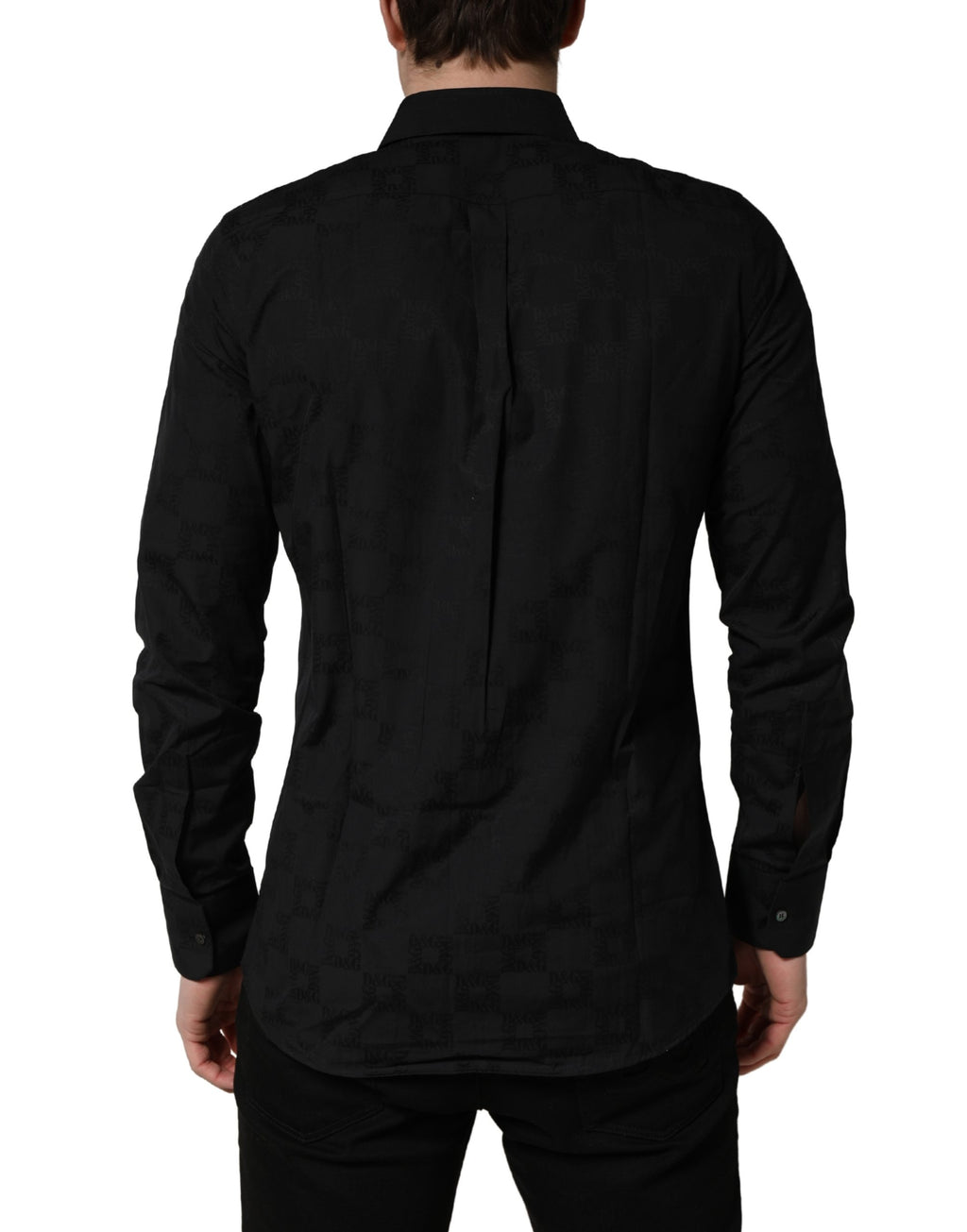 Dolce & Gabbana Schwarzes MARTINI Baumwoll Slim Fit Hemd