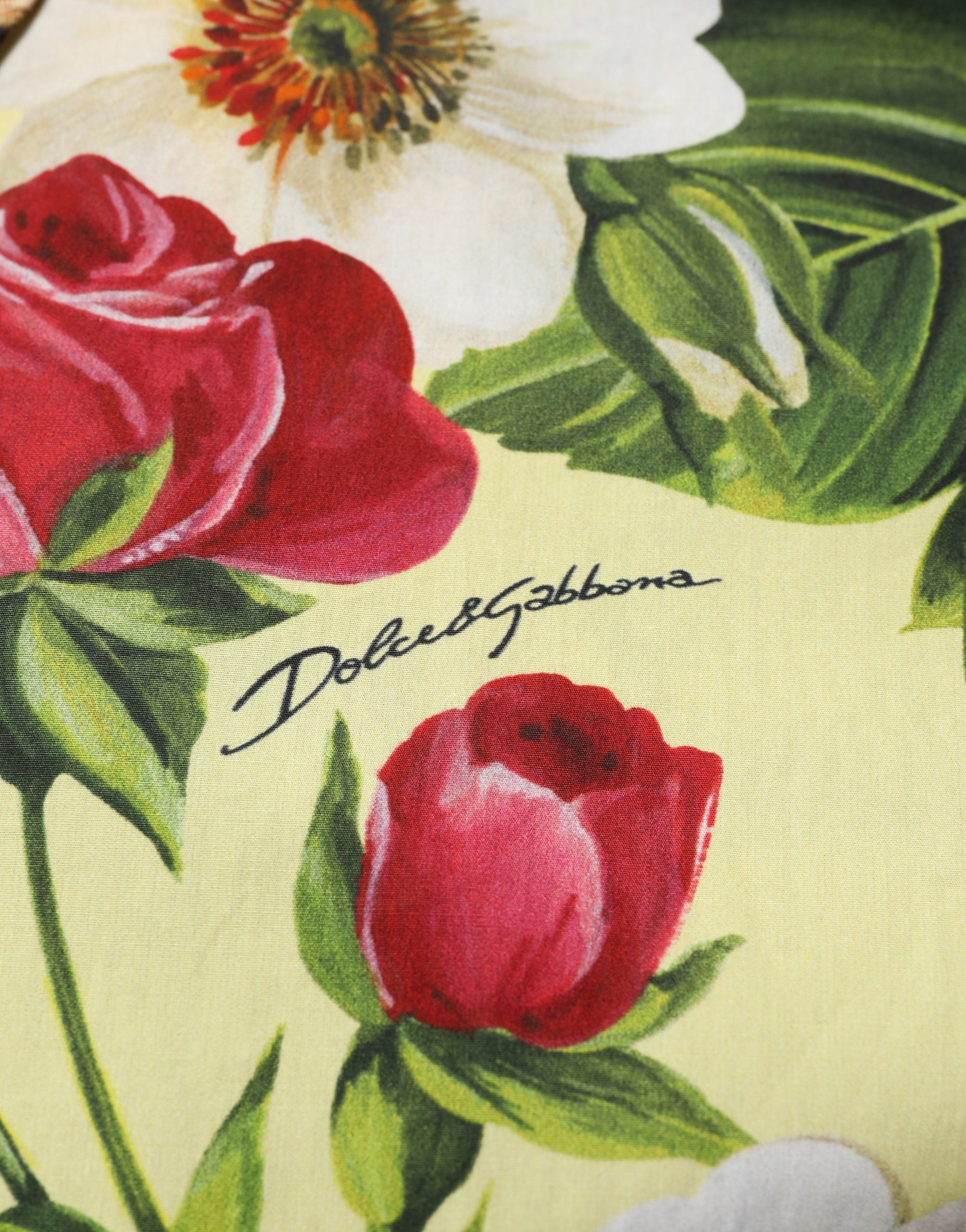 Dolce & Gabbana Hemd mit Multicolor-Blumen-Tierprint und Kragen