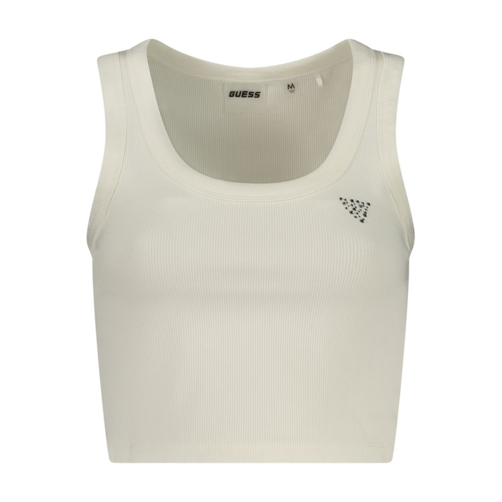 Guess Jeans Weißes Damen-Top aus Viskose