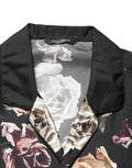 Dolce & Gabbana Schwarzes Freizeithemd mit Blumenprint und langen Ärmeln