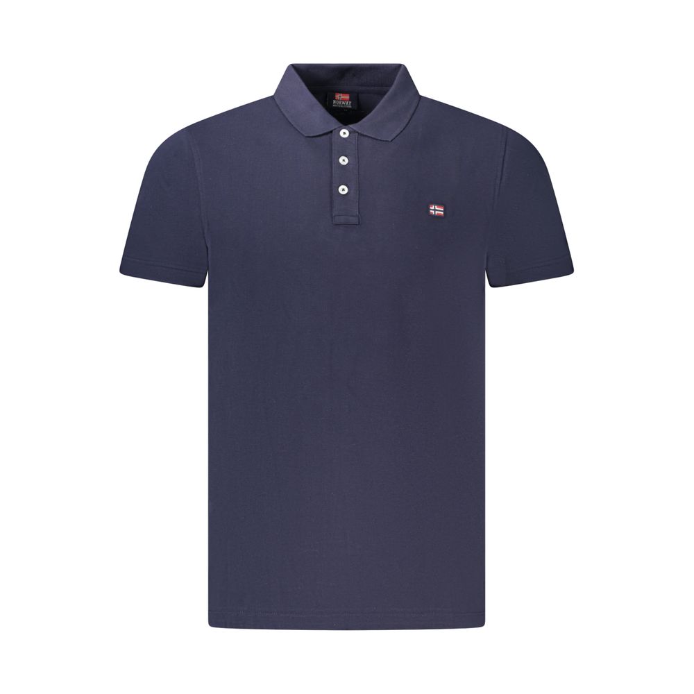 Norway 1963 Blaues Baumwoll-Poloshirt für Herren