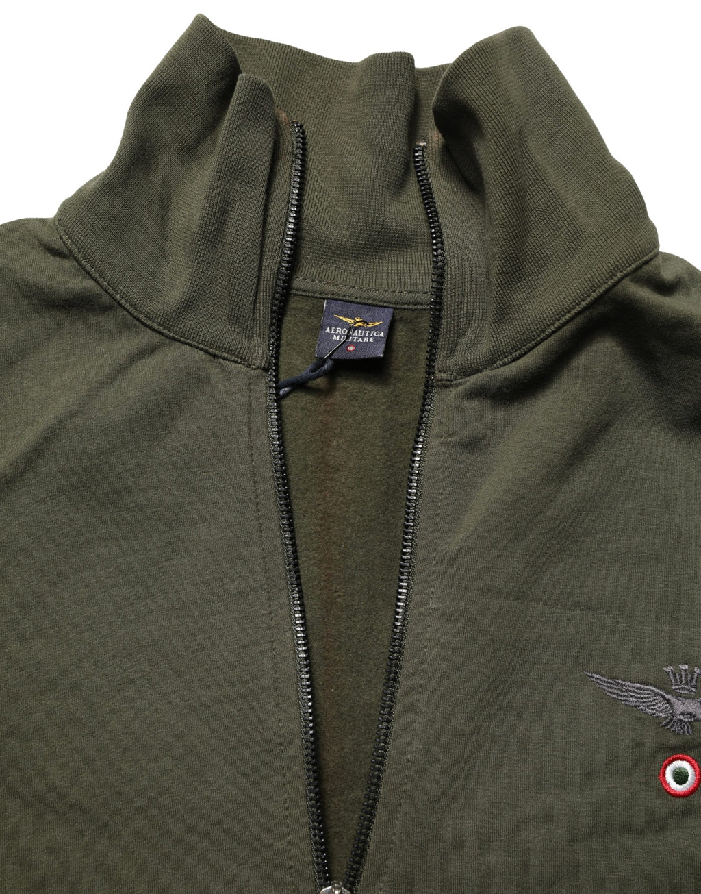 Aeronautica Militare MilitaryGreen HalfZip Sweatshirt Pullover