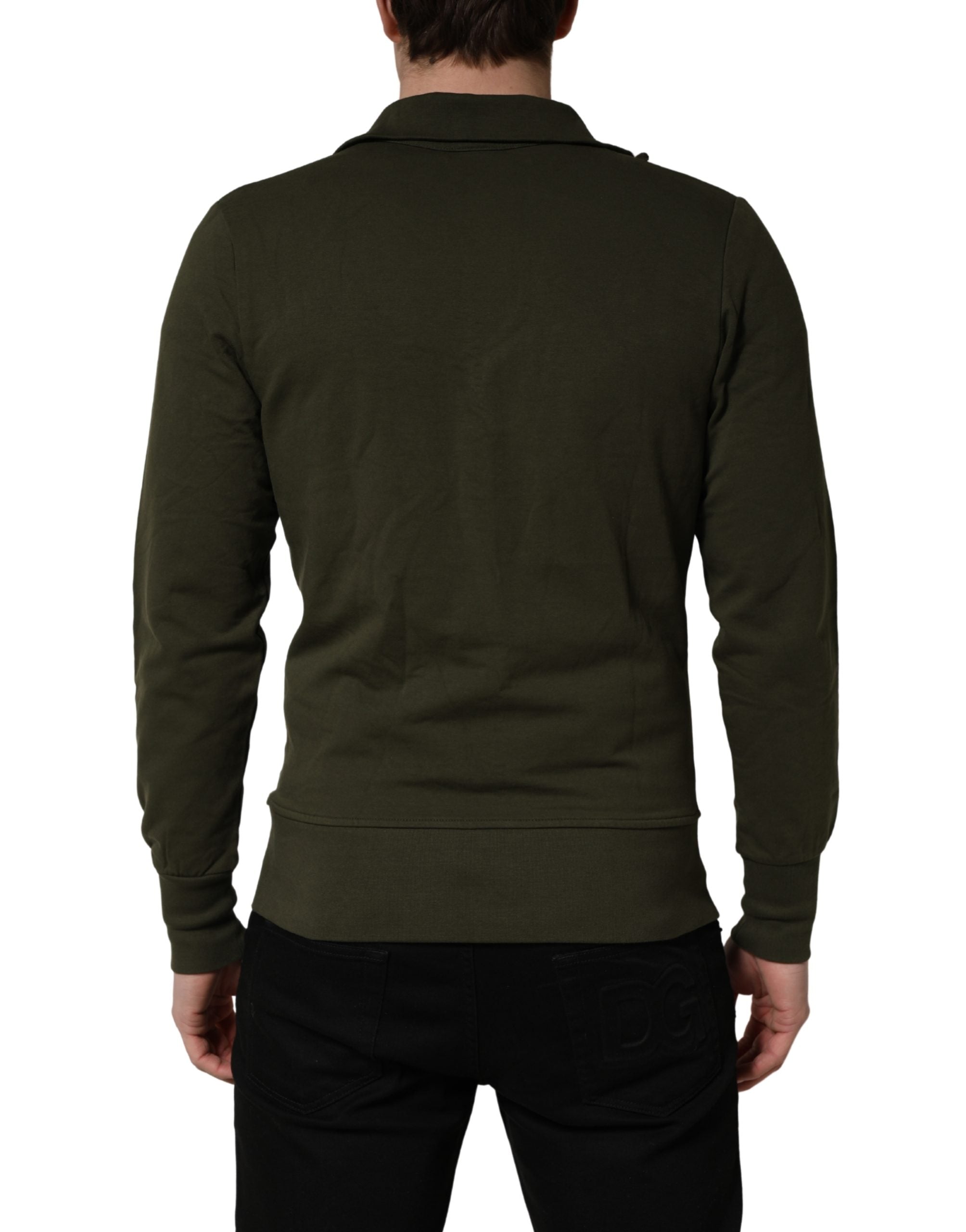 Aeronautica Militare MilitaryGreen HalfZip Sweatshirt Pullover