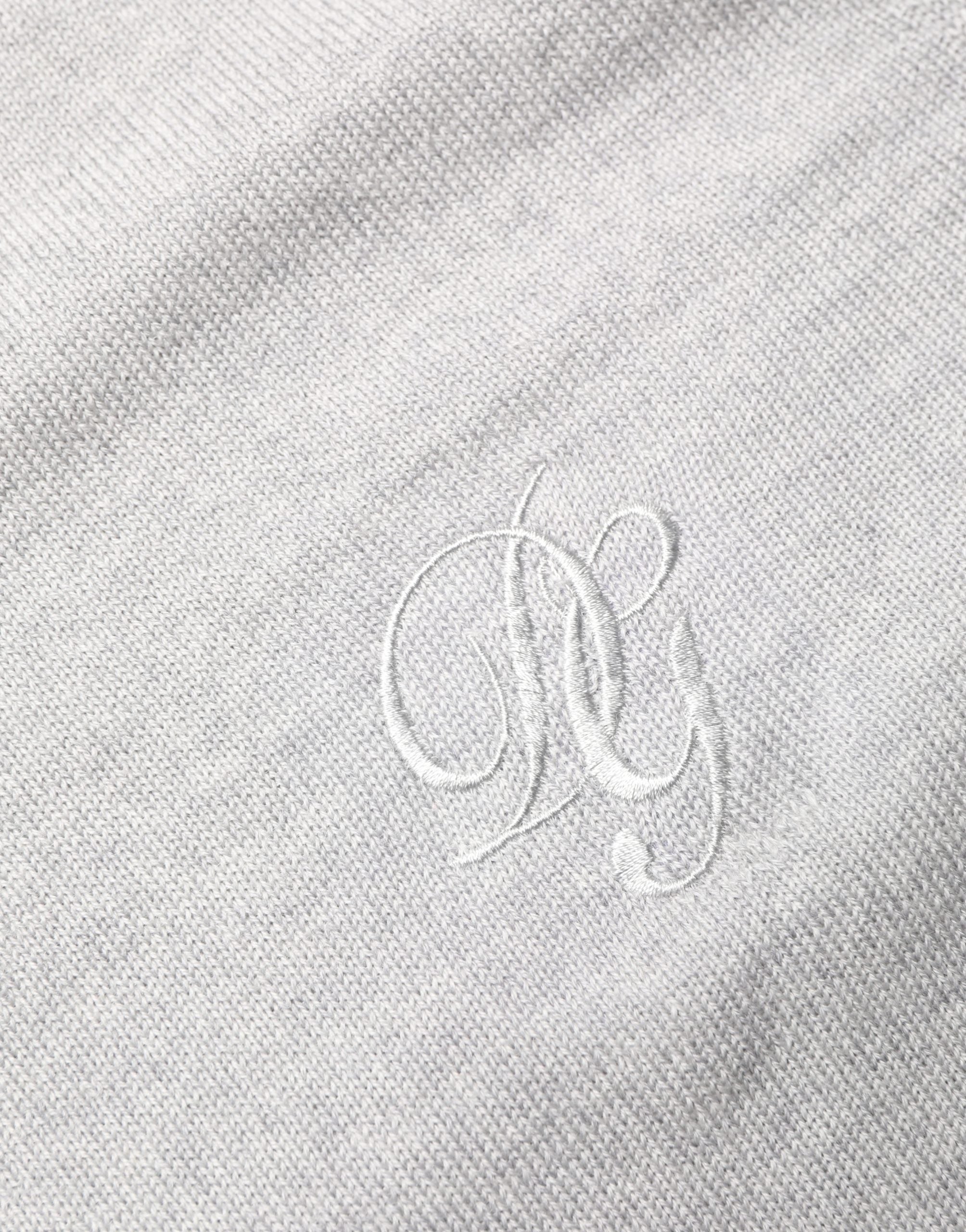 Dolce & Gabbana Grauer Pullover mit Rundhalsausschnitt und langen Ärmeln