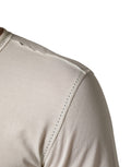 Dolce & Gabbana Weißer Henley-Pullover mit langen Ärmeln