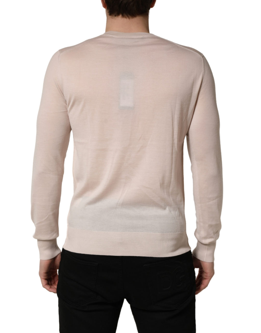 Dolce & Gabbana Beige Kaschmir V-Ausschnitt Herren Pullover Pullover