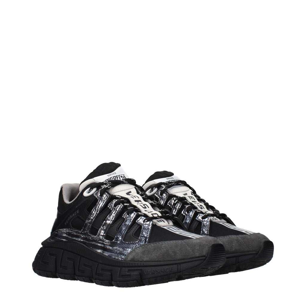 Versace Schwarze Stoff-Sneaker
