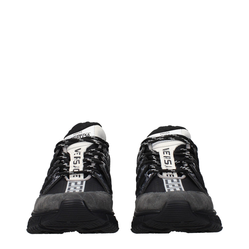 Versace Schwarze Stoff-Sneaker