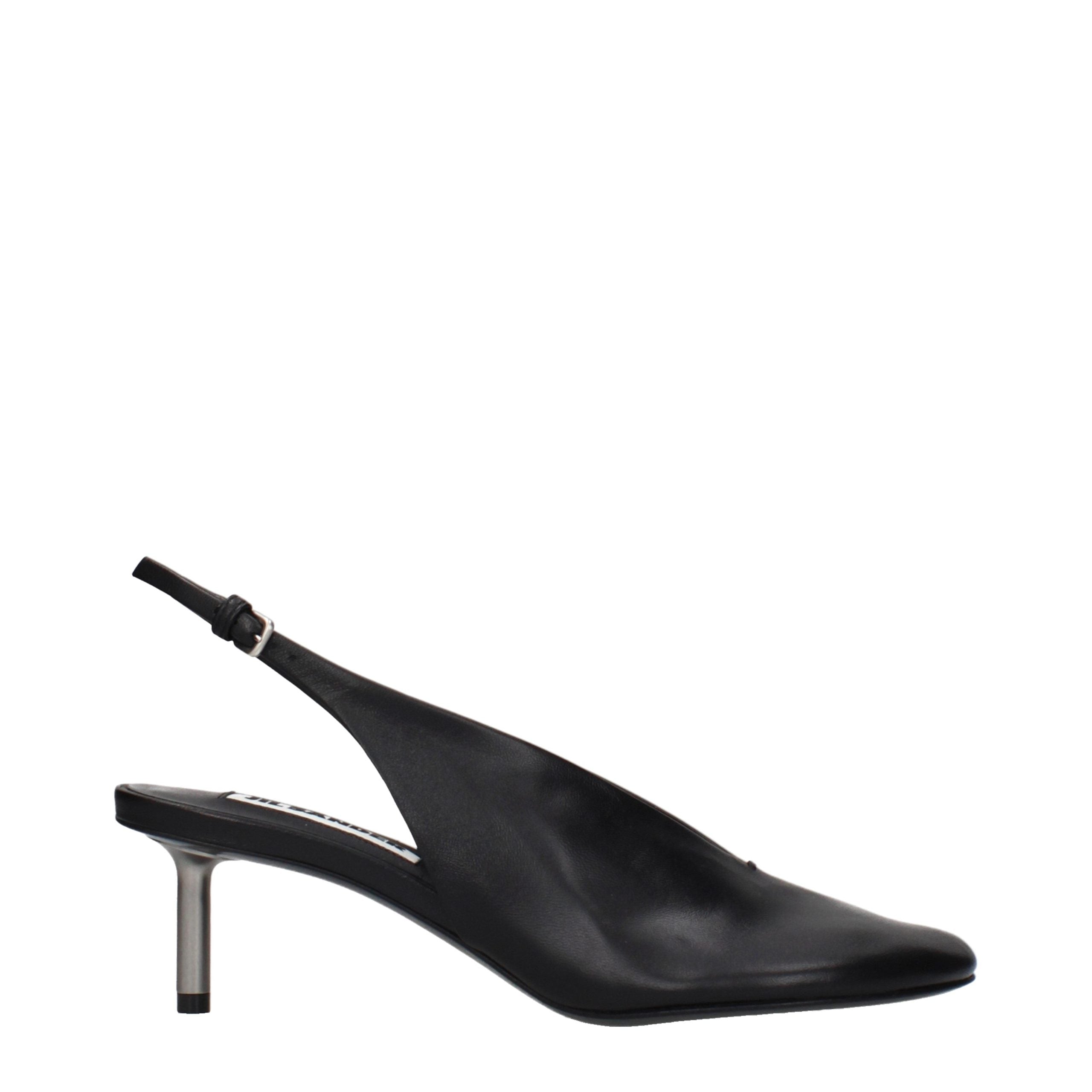 Jil Sander Schwarze Leder Pumps mit hohem Absatz