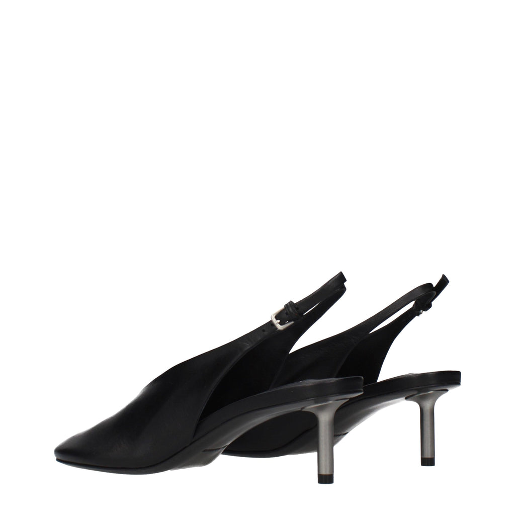 Jil Sander Schwarze Leder Pumps mit hohem Absatz
