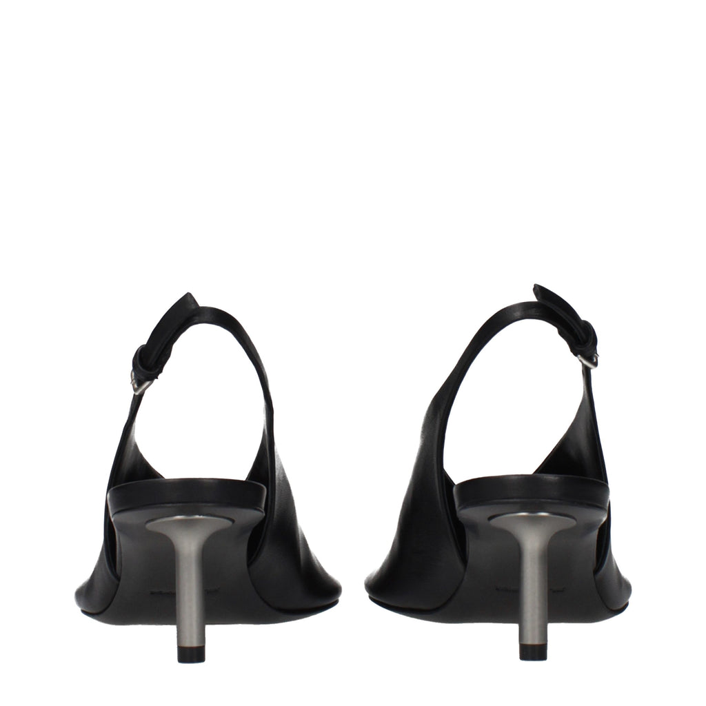 Jil Sander Schwarze Leder Pumps mit hohem Absatz