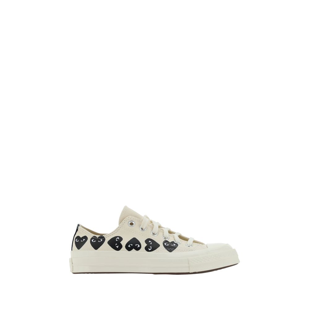 Comme Des Garçons Play x Converse Weiße Canvas Low-Top-Sneaker