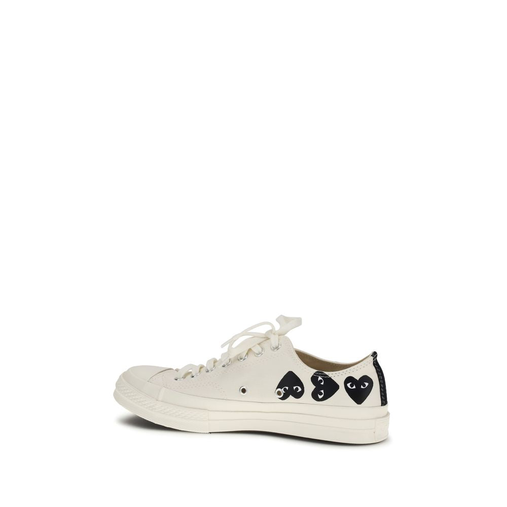 Comme Des Garçons Play x Converse Weiße Canvas Low-Top-Sneaker