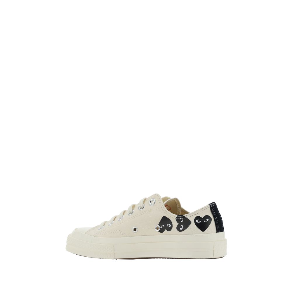 Comme Des Garçons Play x Converse Weiße Canvas Low-Top-Sneaker