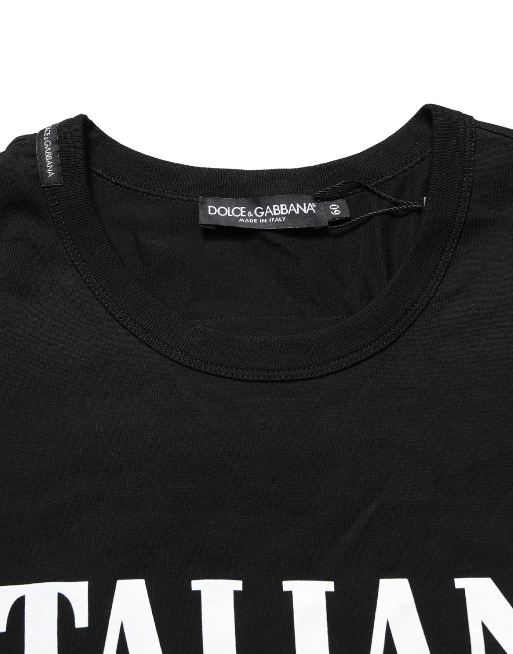 Dolce & Gabbana Schwarzes T-Shirt mit Camouflage-Grafikprint und Rundhalsausschnitt aus Baumwolle