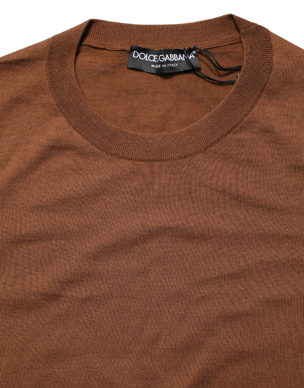 Dolce & Gabbana Brauner Kaschmir-Pullover mit Rundhalsausschnitt für Herren