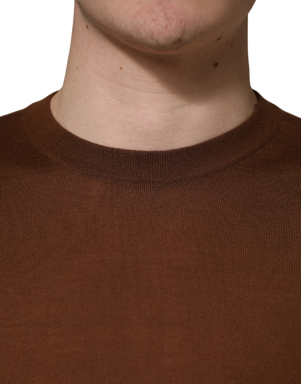 Dolce & Gabbana Brauner Kaschmir-Pullover mit Rundhalsausschnitt für Herren