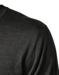 Dolce & Gabbana Grauer Pullover mit Rundhalsausschnitt und langen Ärmeln